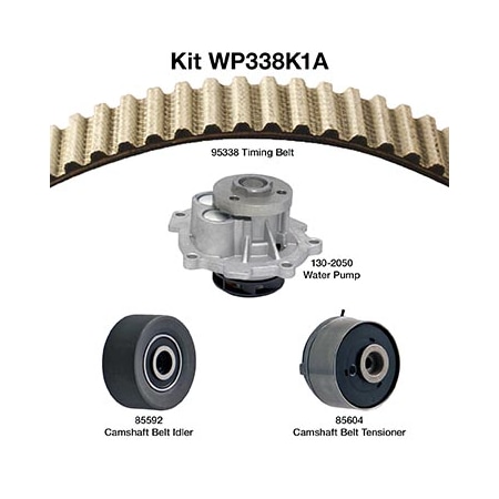 Dayco 08-16 Chevrolet Pontiac Saturn Suzuki Water Pump Kit, Wp338K1A WP338K1A